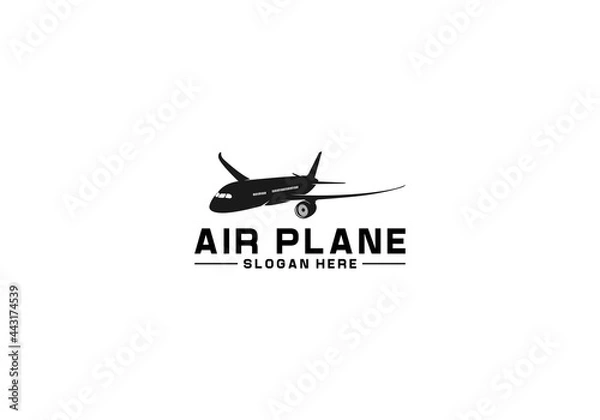 Fototapeta air plane logo template in white background