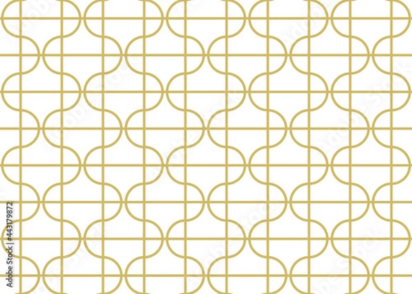 Obraz Abstract geometric seamless pattern. with Vector background. Gold and white texture. Graphic modern pattern.