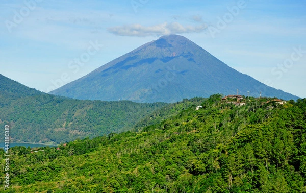 Fototapeta View of mount Agung in Karangasem regency of Bali Indonesia