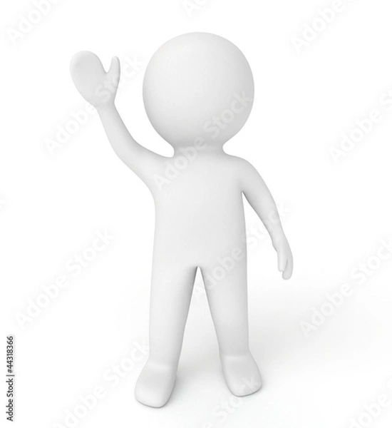 Obraz 3d pozdrawiać ludzi