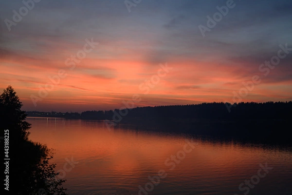 Obraz sunset over the lake