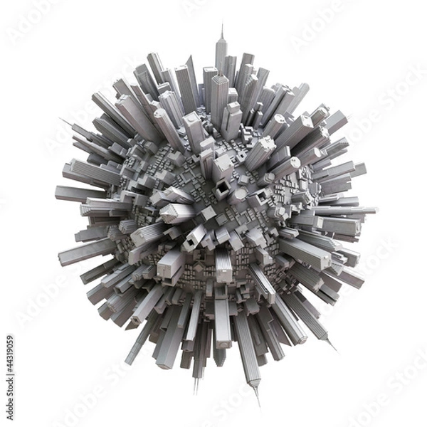 Obraz 3d miasto świata