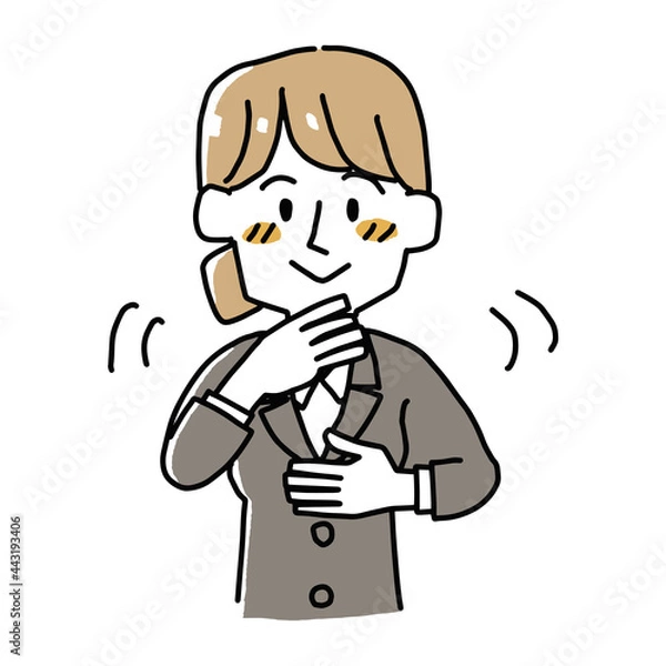 Fototapeta 手話をしているスーツの女性