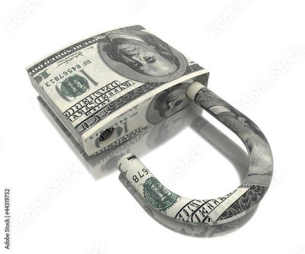 Obraz Koncepcja dolara odblokowany 3D