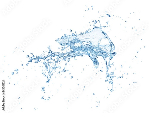 Fototapeta water splash isolated on white background