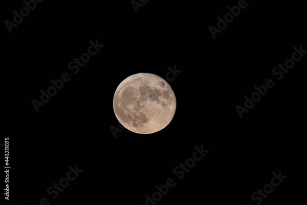 Obraz 北海道の春の夜の満月