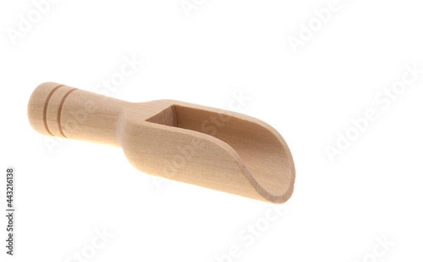 Fototapeta wooden spoon for spices isolated
