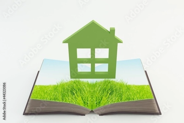 Obraz house over book