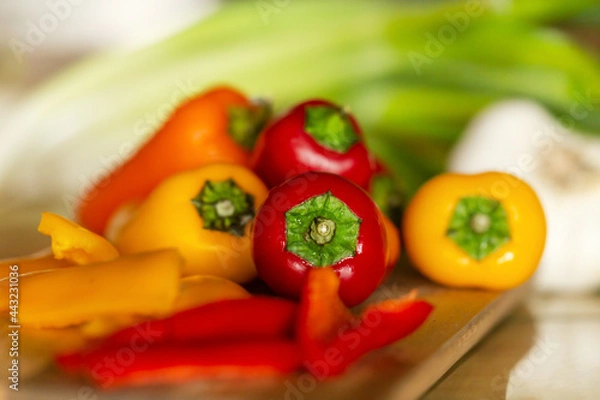 Fototapeta Close-up of vegetables, ready to be prepared for cooking