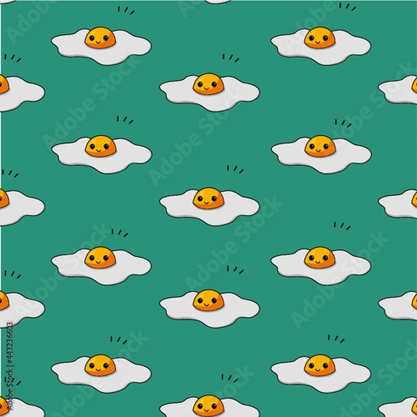 Obraz Seamless pattern with eggs | Vector eggs | Eggs Background Pattern