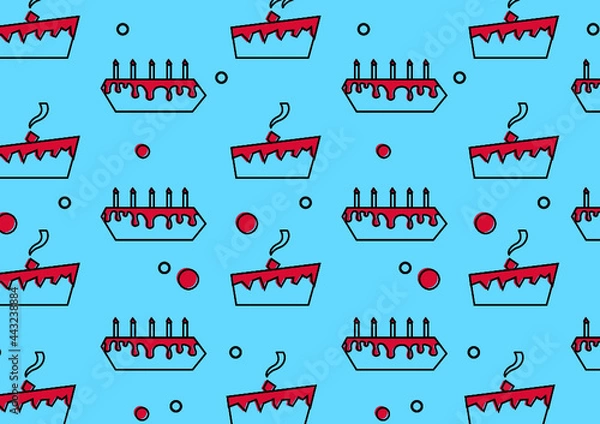 Obraz Seamless pattern with cupcakes | Background Pattern