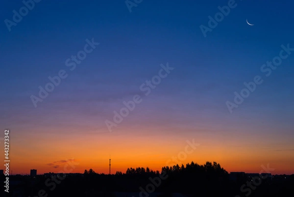 Obraz sunset over the city