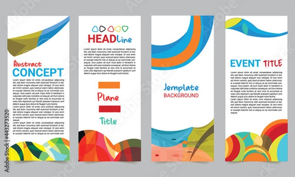 Obraz Sports banners. Collection banner design. vector template design. brochure, Web sites, page, leaflet.