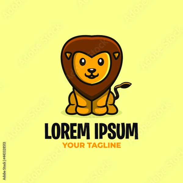 Obraz AWESOME CUTE LION LOGO TEMPLATE