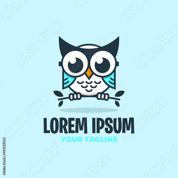 Obraz AWESOME CUTE OWL LOGO TEMPLATE