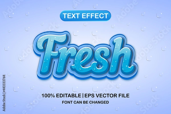 Obraz fresh 3d editable text effect