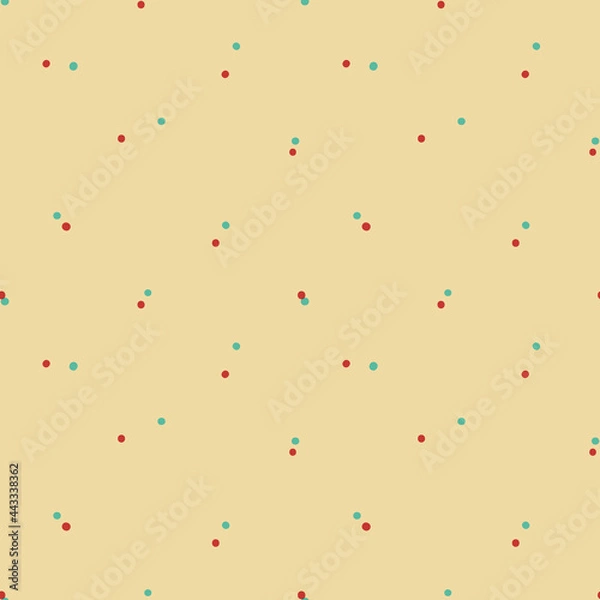 Obraz Vector yellow red green confetti seamless pattern