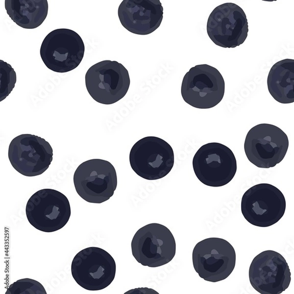 Fototapeta Vector Wondrous pattern with Very dark blue polka dots