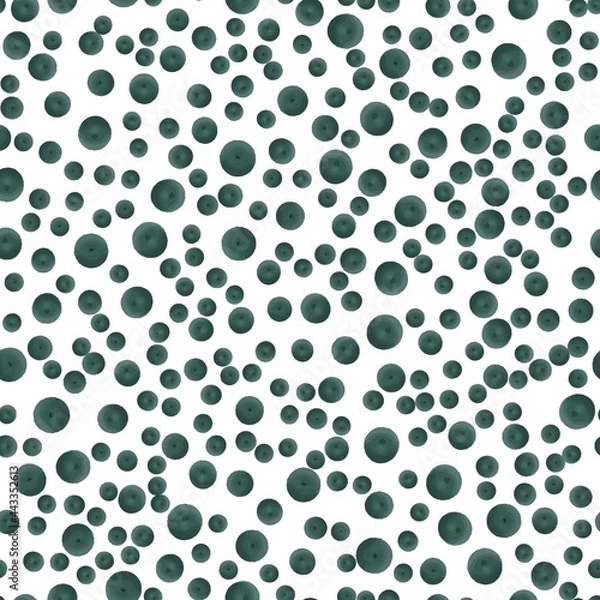 Fototapeta Vector Wondrous pattern with Very dark desaturated cyan polka dots