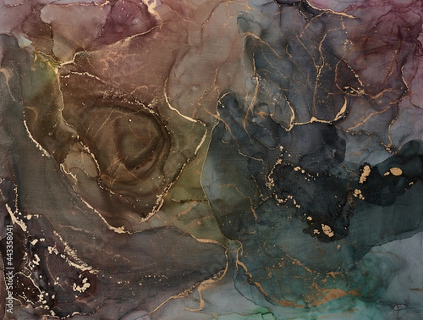 Obraz Alcohol ink art.Mixing liquid paints. Modern, abstract colorful background, wallpaper. Marble texture.Translucent colors