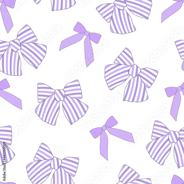 Obraz Seamless pattern bows vector illustration