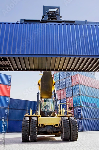Obraz Reach-Stacker mit Container 2
