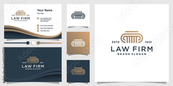Fototapeta Law firm logo template with creative style Premium Vector