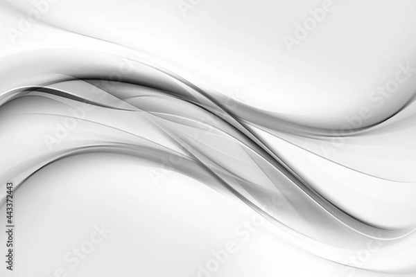 Fototapeta Bright gray and white waves background.