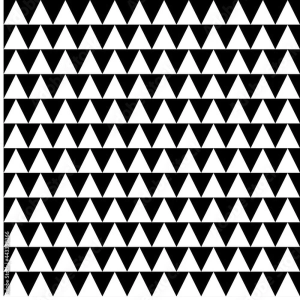 Fototapeta seamless pattern triangle geometric isolated on black background, simple style vector