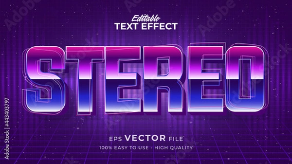 Obraz Editable text style effect - Music text style theme