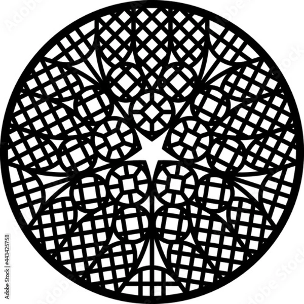 Fototapeta Rose Window, Fig. 23, round 2, half 1