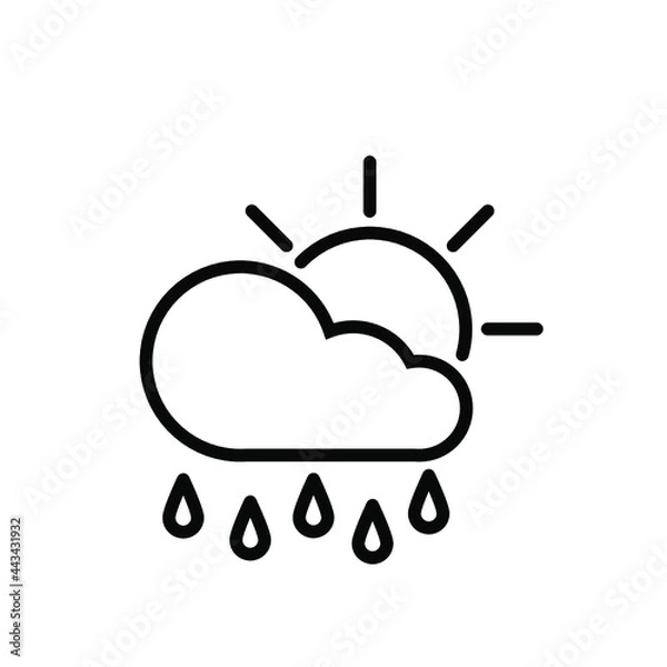 Fototapeta Weather Icon Vektor Logo Template illutrator