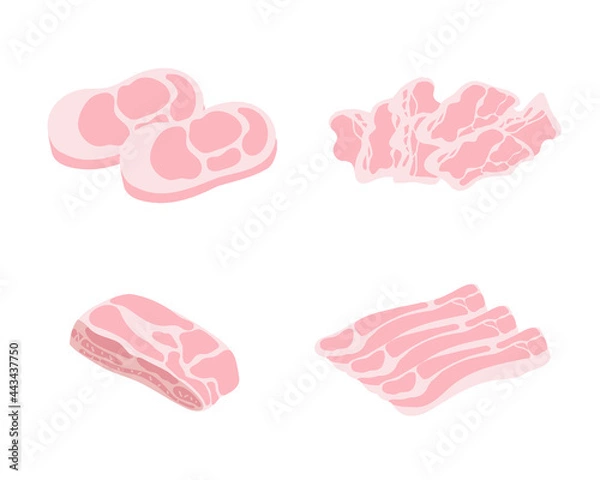 Fototapeta 豚肉の部位セット