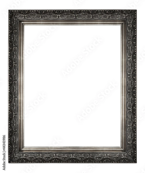 Obraz isolated antique silver frame