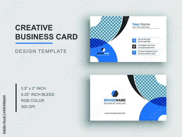 Obraz Modern Business Card. Creative Business Card with Photo