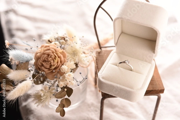 Obraz ブーケとダイヤモンドリング