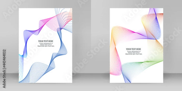 Fototapeta Design element rotation intersection overlay thin lines forms frame for background presentation. Vector illustration EPS 10 for new product newsletters, technology graphics, report firm, industrial