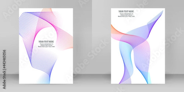 Fototapeta Design element rotation intersection overlay thin lines forms frame for background presentation. Vector illustration EPS 10 for new product newsletters, technology graphics, report firm, industrial