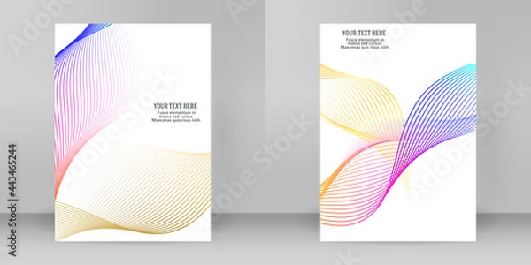 Fototapeta Design element rotation intersection overlay thin lines forms frame for background presentation. Vector illustration EPS 10 for new product newsletters, technology graphics, report firm, industrial