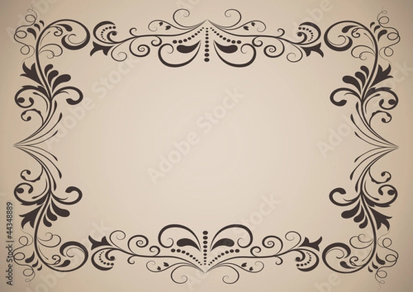 Obraz Horizontal vintage ornamental frame