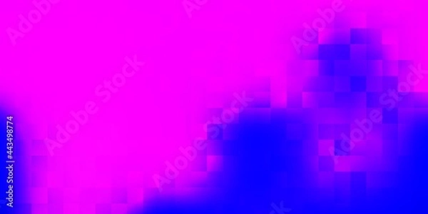 Obraz Light purple, pink vector pattern with rectangles.