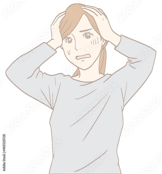 Obraz ショックを受ける女性（パステルカラーバージョン）