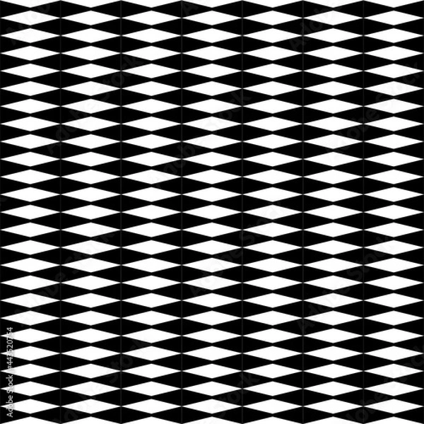 Fototapeta seamless pattern black geometric on white background, simple style vector