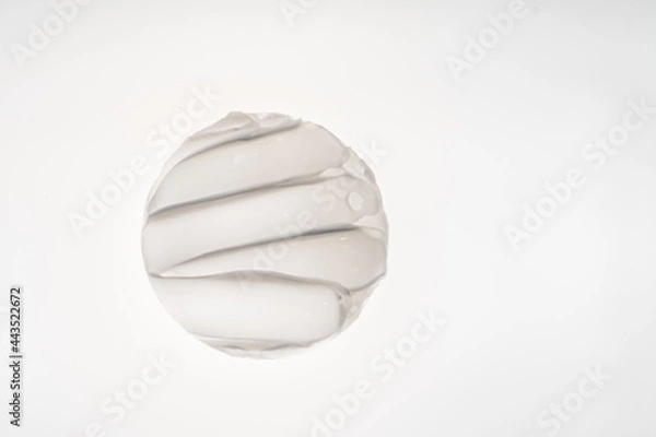 Fototapeta White cream texture on a white background.