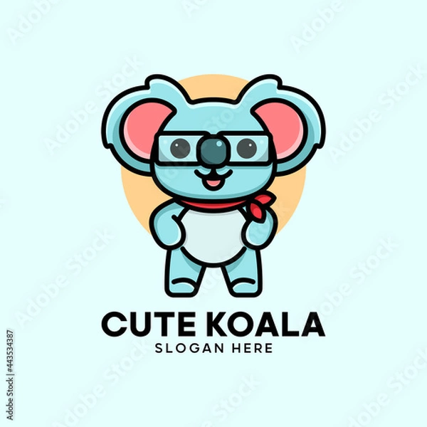 Fototapeta cute koala logo