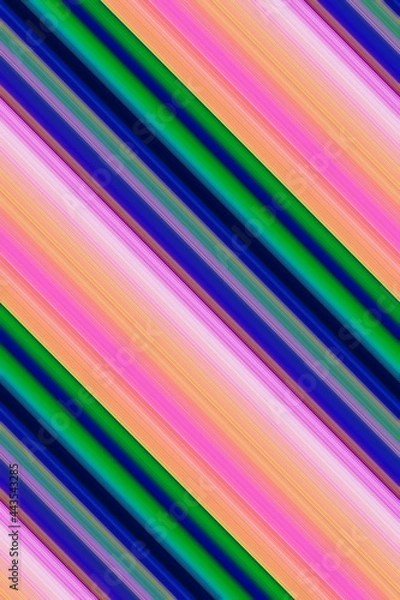Obraz abstract diagonal lines in pink yellow green blue orange