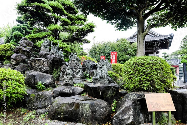 Obraz 宝持寺、鴻巣市、寺社仏閣、祈願、祈祷、境内、本堂、埼玉県、墓地、墓、羅漢、18羅漢石仏像