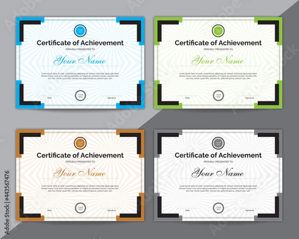 Fototapeta New Certificate Template Design Print Ready