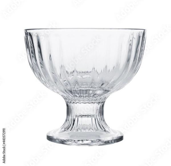 Obraz Empty glass ice cream dish isolated