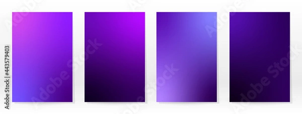 Fototapeta Minimal Poster. Pastel Soft. Violet Gradient Set.